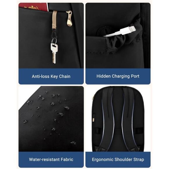 Travel Backpack for Women, 15.6 Inch Laptop Backpack with USB main image 7